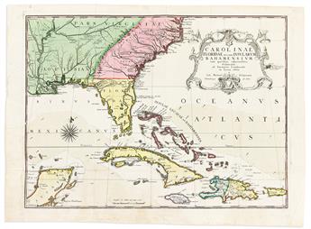 (AMERICAN SOUTHEAST.) Mark Catesby; and Johann Michael Seligmann. Carolinae Floridae nec non Insularum Bahamensium.                              